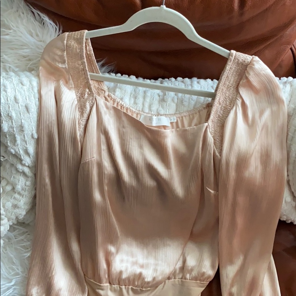 South moon under silk rose gold top